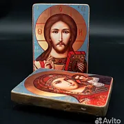 Подарочная венчальная пара. Казанская Богоматерь и Спас Вседе — фотография 3