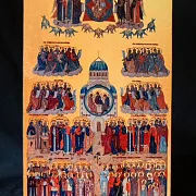 Икона деревянная "Собор Всех святых" — необычный подарок — фотография 1