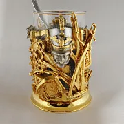 Подстаканник «Гусар» из бронзы в подарок — фотография 4
