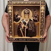 Резная Икона Николай Чудотворец в подарок — фотография 4