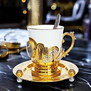 Подарочная фарфоровая кофейная пара "Агат". Златоуст — фотография 1