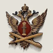 На память: Герб ФСИН, резной из бука, 52×48 см — фотография 3