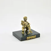 Бронзовая статуэтка «Рыбы» со змеевиком — необычный подарок — фотография 2